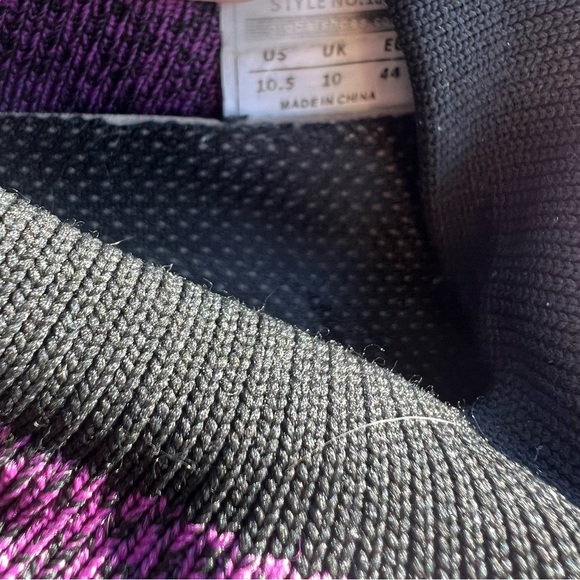 STQ Womens Slip On Breathable Knit Walking Shoes Sneakers Purple Black 10.5 - Picture 3 of 4